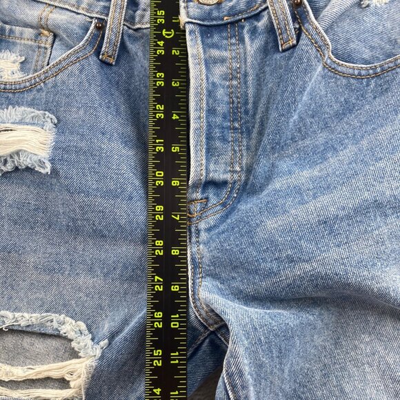 Hammer Womens Straight Jeans Size 5 Blue Light Denim Distressed Ripped - Picture 6 of 11